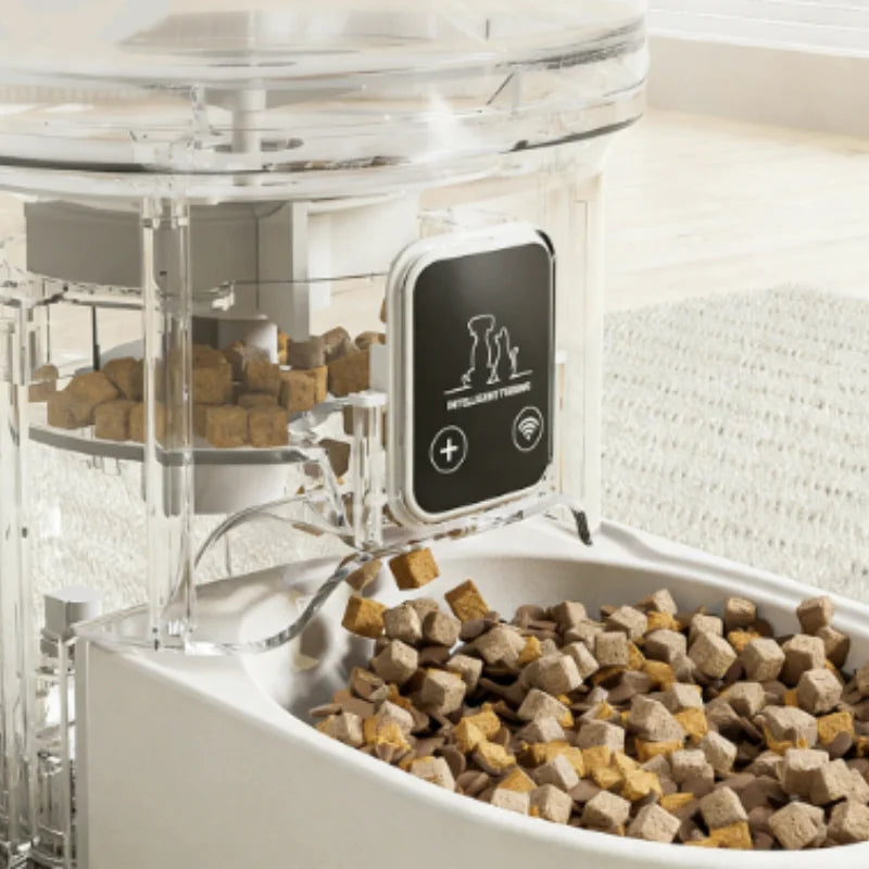 4L Wifi Automatic Pet Feeder for Cats and Dogs Intelligent Food Dispenser with Button Control Smart Pet Feeder